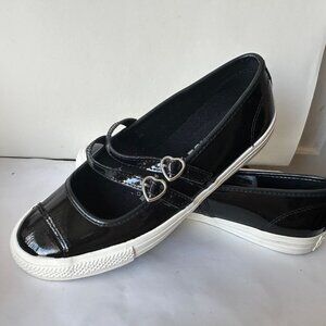 NEW CONVERSE All Star Patent Leather Mary Jane Shoes Rare Size 7.5
